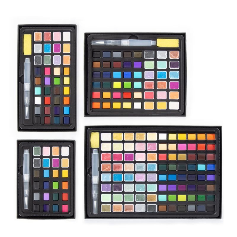 Solid Watercolor Pigment Pearl Color Classic Color 24 Color Art Supply Set