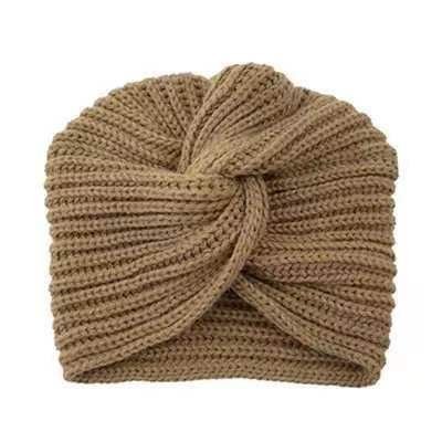 Women Fashion Imitation Cashmere Cross Wool Knitted Hat