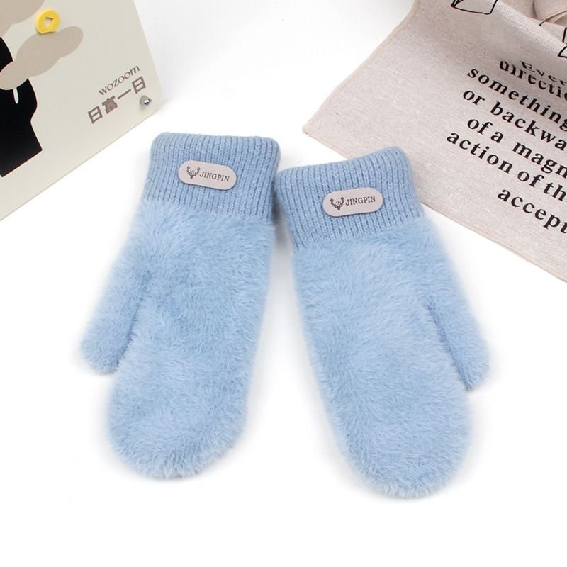Autumn Winter Women Fashion Plush Warm Gloves