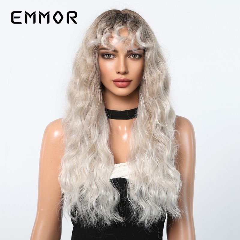 Women Fashion Gradient Long Curly Hair Wig