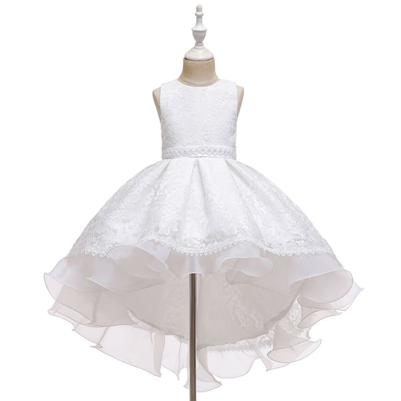 Kids Toddler Girls Fashion Flower Lace Sleeveless Party Tutu Dress