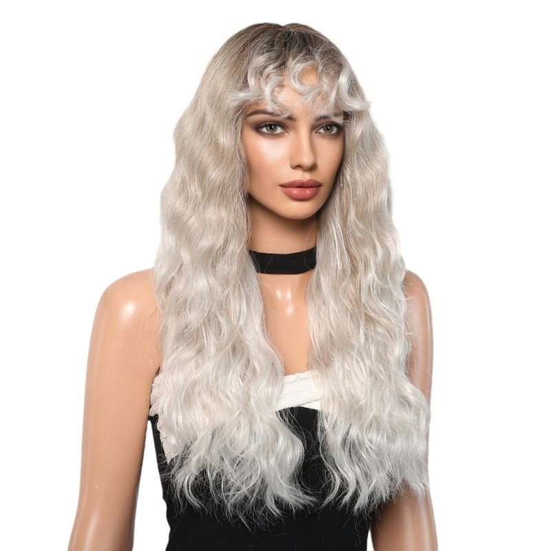 Women Fashion Gradient Long Curly Hair Wig