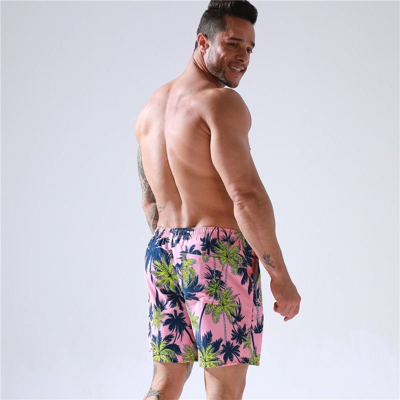 Men'S Casual Quick-Drying Printed Beach Surf Shorts