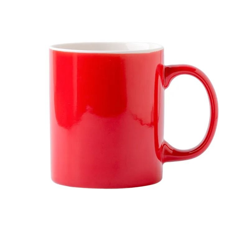 12 oz. Custom Logo Creative Solid Color Glossy Coffee Mug