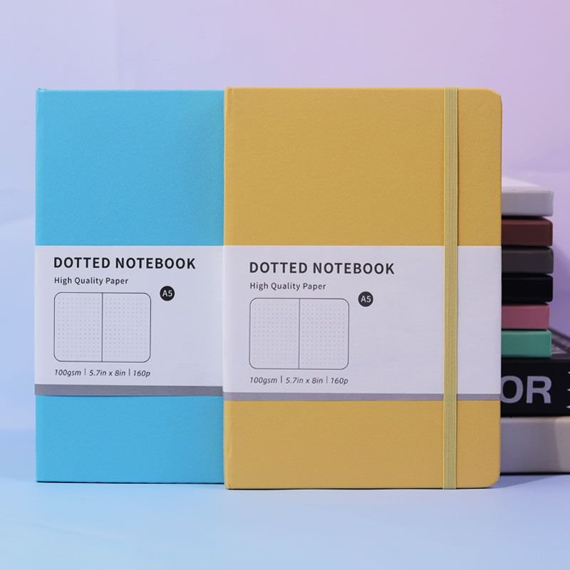 Macaron Imitation Leather Dot Matrix Notebook Creative A5 Notepad Business Handbook Notebook