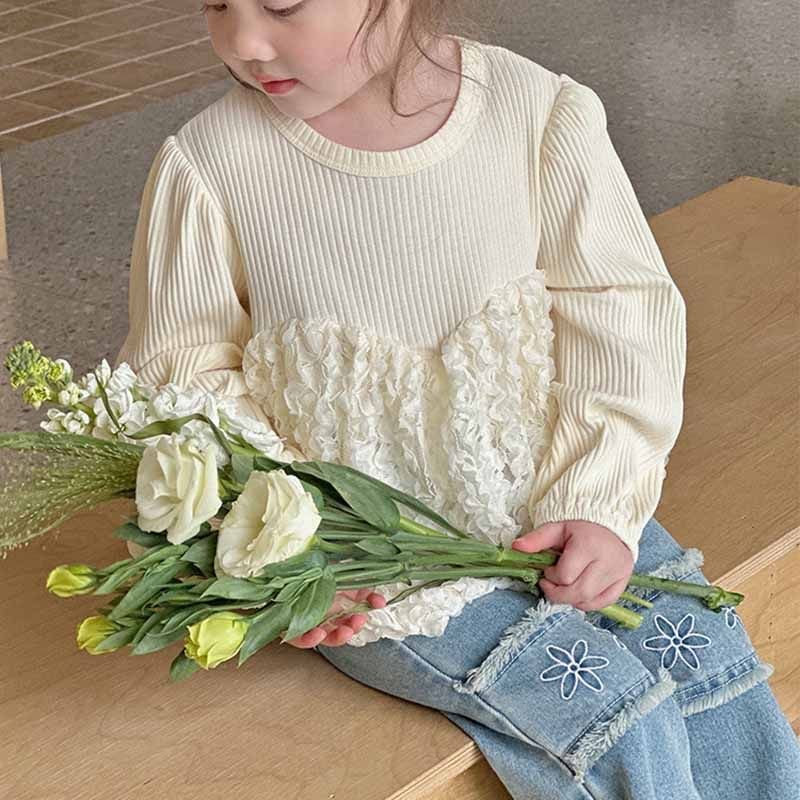 Kids Toddler Girls Spring Autumn Fashion Casual Flower Jeans