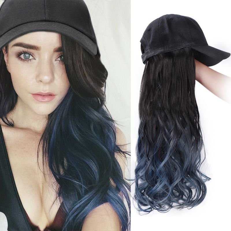 Women Fashion Long Curly Cap Wig