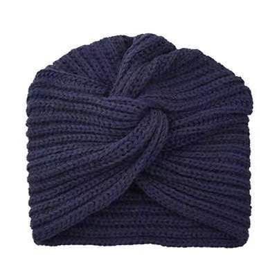Women Fashion Imitation Cashmere Cross Wool Knitted Hat