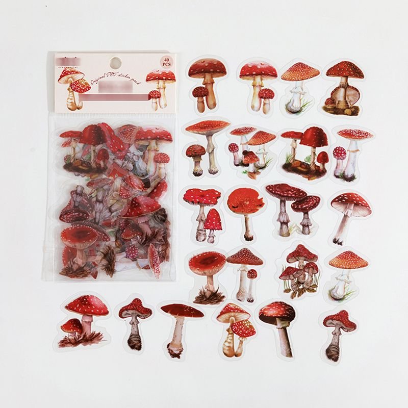 40Pcs/Bag Plant Flower Series Decorative Diary Sticker Scrapbook Planner Decorative Stationery Sticker