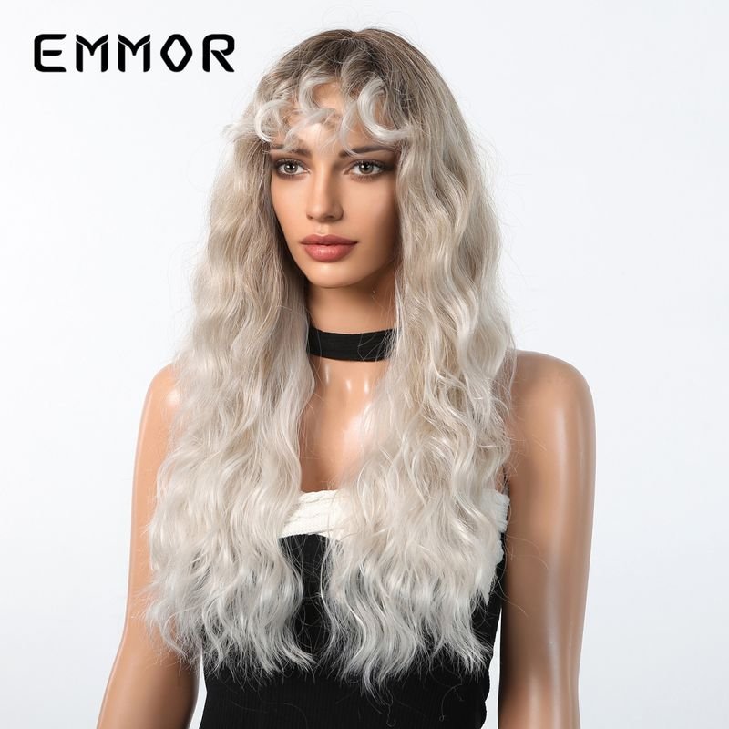 Women Fashion Gradient Long Curly Hair Wig