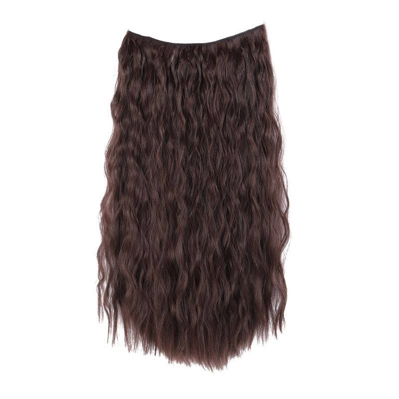 Women Fashion Solid Color Fishing Line Water Ripple No Mark Wig Hair
