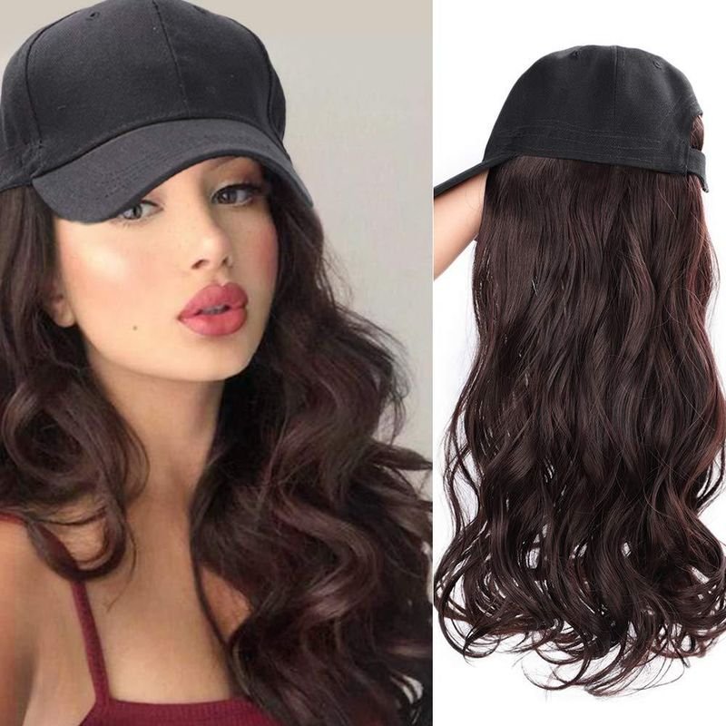 Women Fashion Long Curly Cap Wig