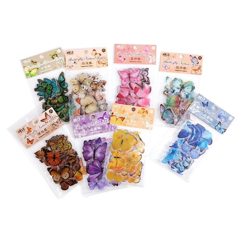 Dreamy Butterfly Nature Book Series Retro Hand Account Diary Diy Decorative Stickers