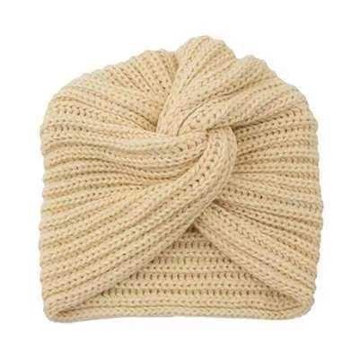 Women Fashion Imitation Cashmere Cross Wool Knitted Hat