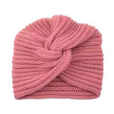 Women Fashion Imitation Cashmere Cross Wool Knitted Hat