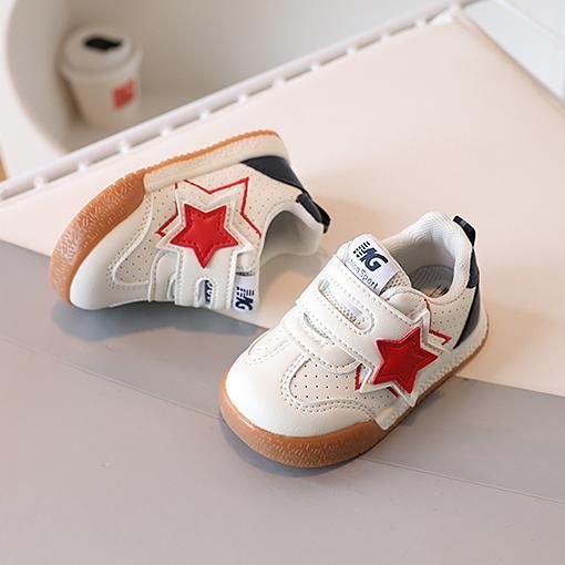 Kids Unisex Fashion Casual Star Velcro Flat First Walkers Shoes
