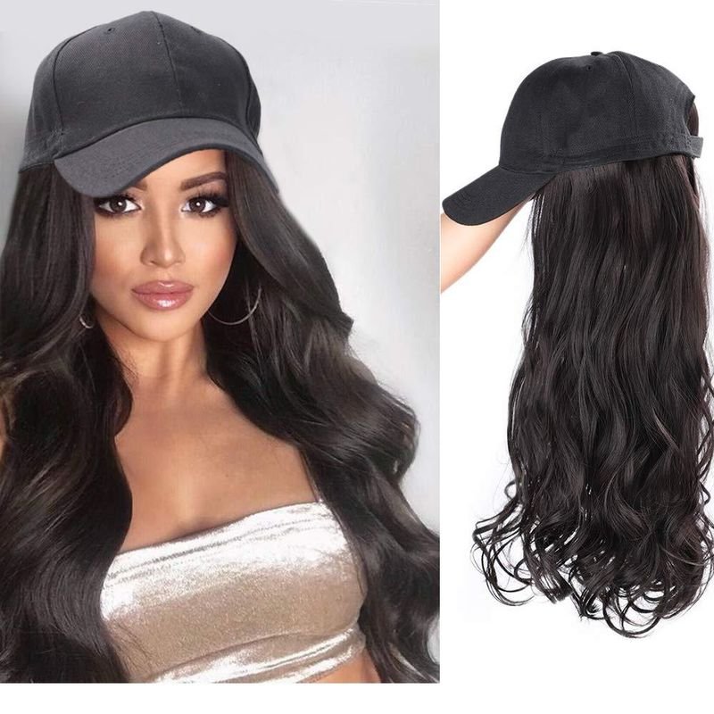 Women Fashion Long Curly Cap Wig