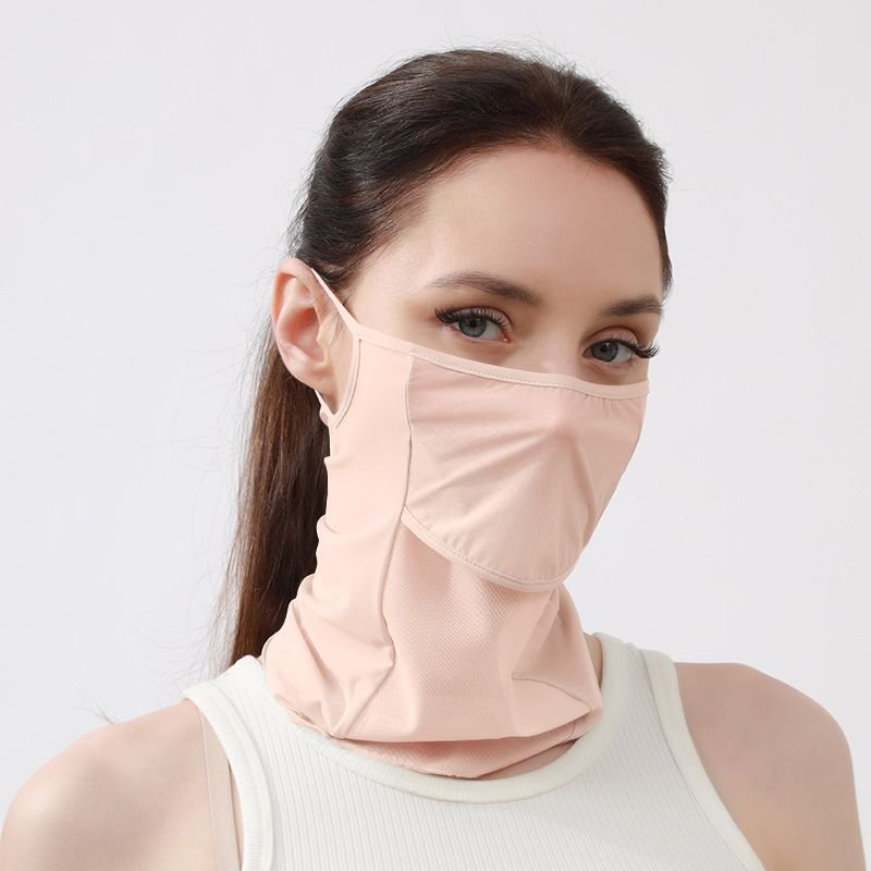 Ice Silk Sunscreen Light And Thin Outdoor Sports Cycling Women Golf Uv-Resistant Ear-Hanging Breathable Mask Scarf