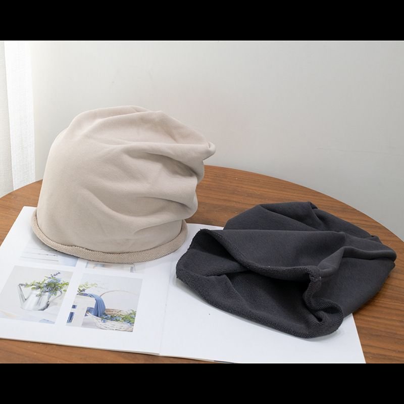 Simple Neutral Solid Color Curling Pile Hat