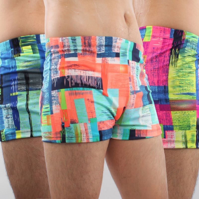 Men Fashion Printed Loose Swim Shorts