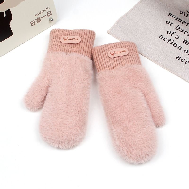 Autumn Winter Women Fashion Plush Warm Gloves