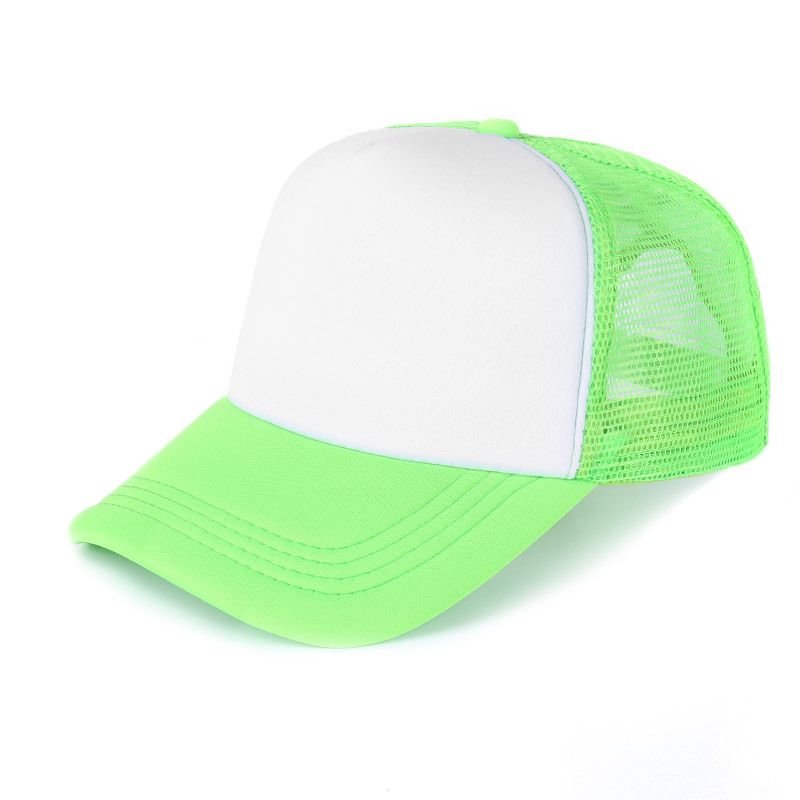 Simple Fashion Fluorescent Color Mesh Breathable Sunshade Cap