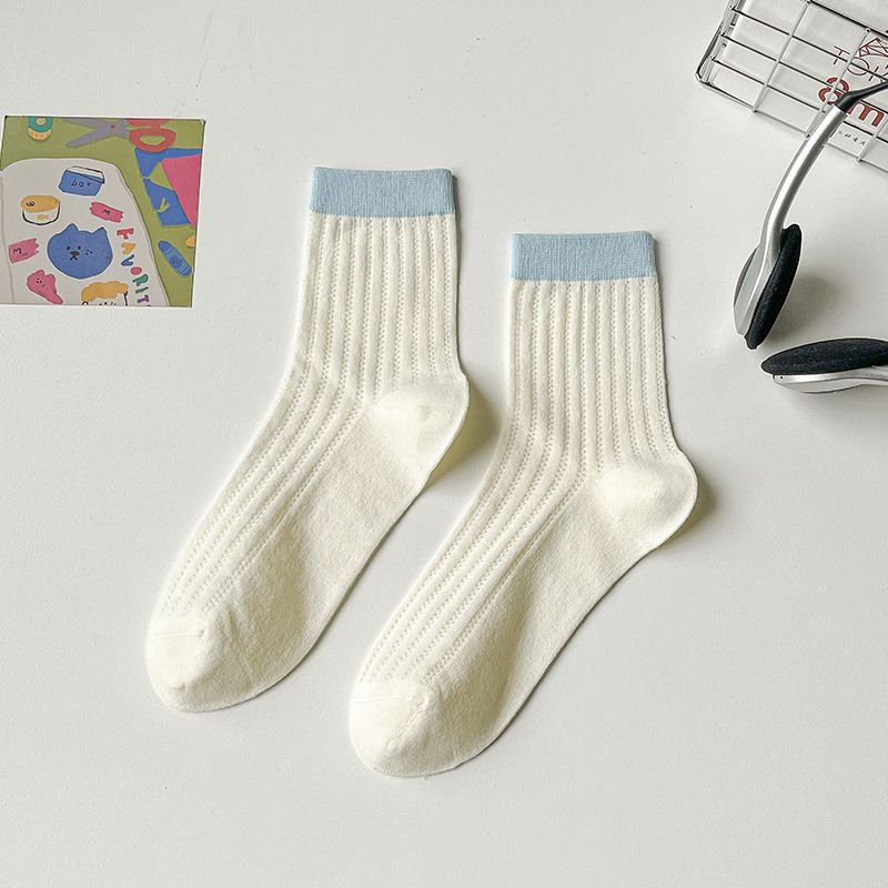 Women Summer Thin Mesh Cotton Breathable Seamless Color Matching Quarter Socks Custom